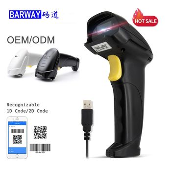 Barway Laser CCD CMO Scan Czytnik przewodowy Przewodowy ręczny skaner kodów kreskowych 1D 2D QR BW-360H